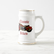Classic Bikes cool beer mug design
