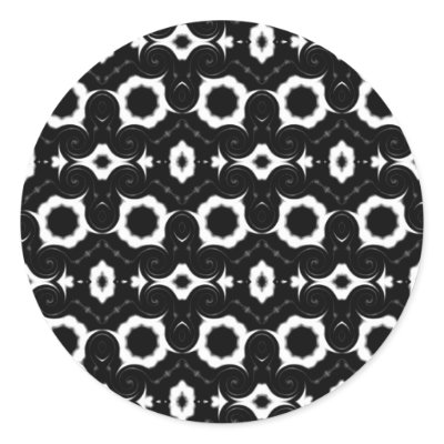 classic Black and white pattern sticker by mrsrnj