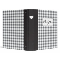 Classic Black and White Recipe Binder