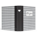 Classic Black and White Recipe Binder