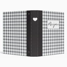 Classic Black and White Recipe Binder