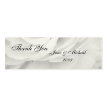 Classic Black and White Wedding Thank You Cards Business Card Template