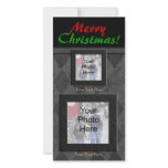 Classic Black Customizable Christmas Card photo cards