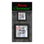 Classic Black Customizable Christmas Card Custom Photo Card