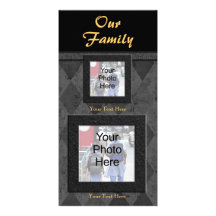 Classic Black Family Photo Cards