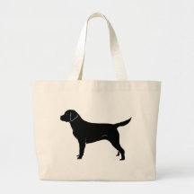 Classic Black Labrador Retriever Silhouette Bag