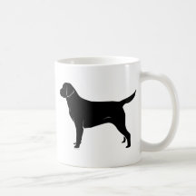 Classic Black Labrador Retriever Silhouette Mug