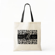 Classic black & white wedding bag