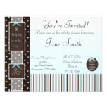 Classic Blue Boy Baby Shower Invitation