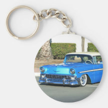 Classic blue car keychain