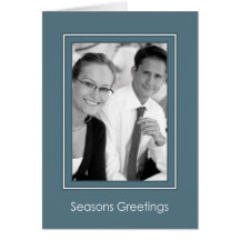 Classic Blue Holiday Template Cards