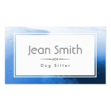Classic Blue Ocean Dog Sitter Business Card