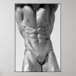 Classic Bodybuilder Pose  Gym Wall Poster