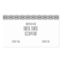 Classic Border of Scallops and Curves Business Cards