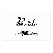 Classic Bride Business Card Template