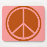 Classic Burnt Orange Peace Sign Mouse Pads