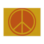 Classic Burnt Orange Peace Sign Postcard