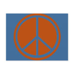 Classic Burnt Orange Peace Sign Post Card