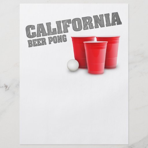 Classic California Beer Pong Custom Flyer