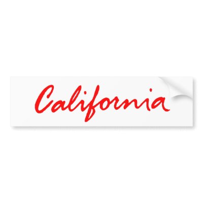 Classic California Script Logo Bumper Sticker by thefritobandito
