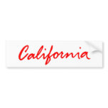 Classic California Script Logo Bumper Sticker bumper stickers