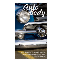 Classic Car Chrome Closeup Business Cards