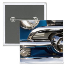 Classic Car Chrome Closeup Button