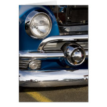 Classic Car Chrome Closeup Greeting Cards