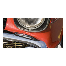 Classic Car Chrome Parts and Headlight Picture Card