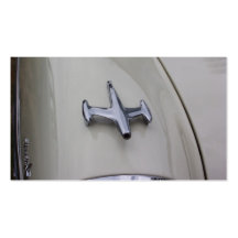 classic car front chrome rocket syle ornament business card templates