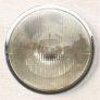 Classic car headlamp with round clear glass lens drink coaster