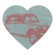 Classic Car Heart Stickers