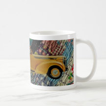 Classic Car on Quilt Mug