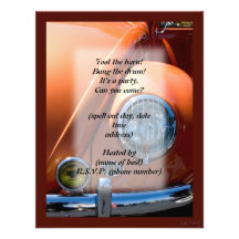 classic car party invite