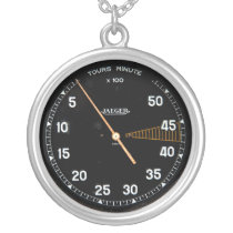 Classic car rev counter, vintage tachometer gauge pendant