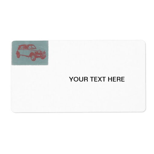 Classic Car Shipping Label