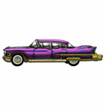 Classic Car with Finns Acrylic Cut Out