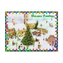 Classic Christmas greeting postcards