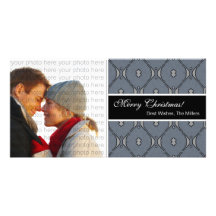 Classic Christmas Photo Card {Slate Blue}
