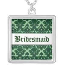 Classic Damask Green (Wedding) Necklaces