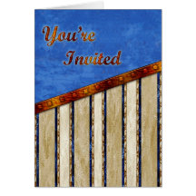 Classic Deco Stripes Invite Greeting Cards