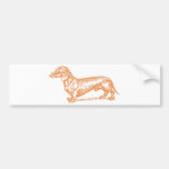 Classic Doxie - Orange Bumper Sticker