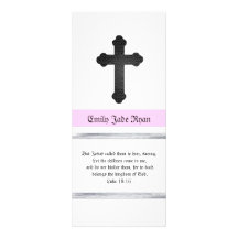 Classic Elegant Black and White Christening Announcement