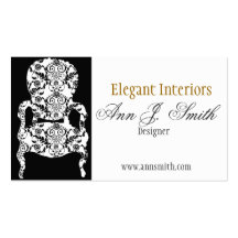 Classic Elegant Floral Damask Business Card Templates