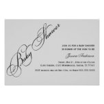 Classic Elegant Script Baby Shower Invitation invitations