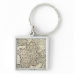 Classic European Map Key Chain