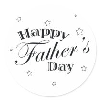 Classic Father's Day Round Stickers