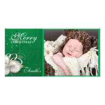 Classic, festive holiday photo card