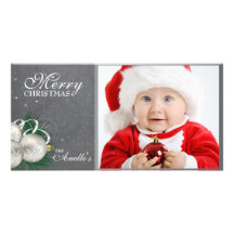 Classic, festive holiday photo card