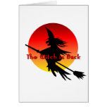 Classic Flying Witch Halloween Card - Customize it